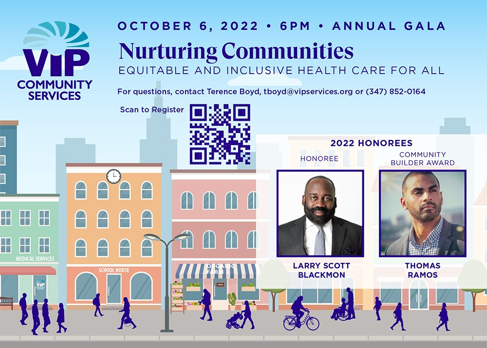 It's not too early to register for VIP's Annual Gala held October 6th at 6pm at the beautiful Marina del Rey!

To register or to learn more about our honorees <a href="/Tomas_a_ramos/">Tomas Ramos</a> and <a href="/FunkyHarlemite/">Larry Scott Blackmon</a>, scan the QR Code in the image or click here --> vipservices.org/2022-gala-nurt…
