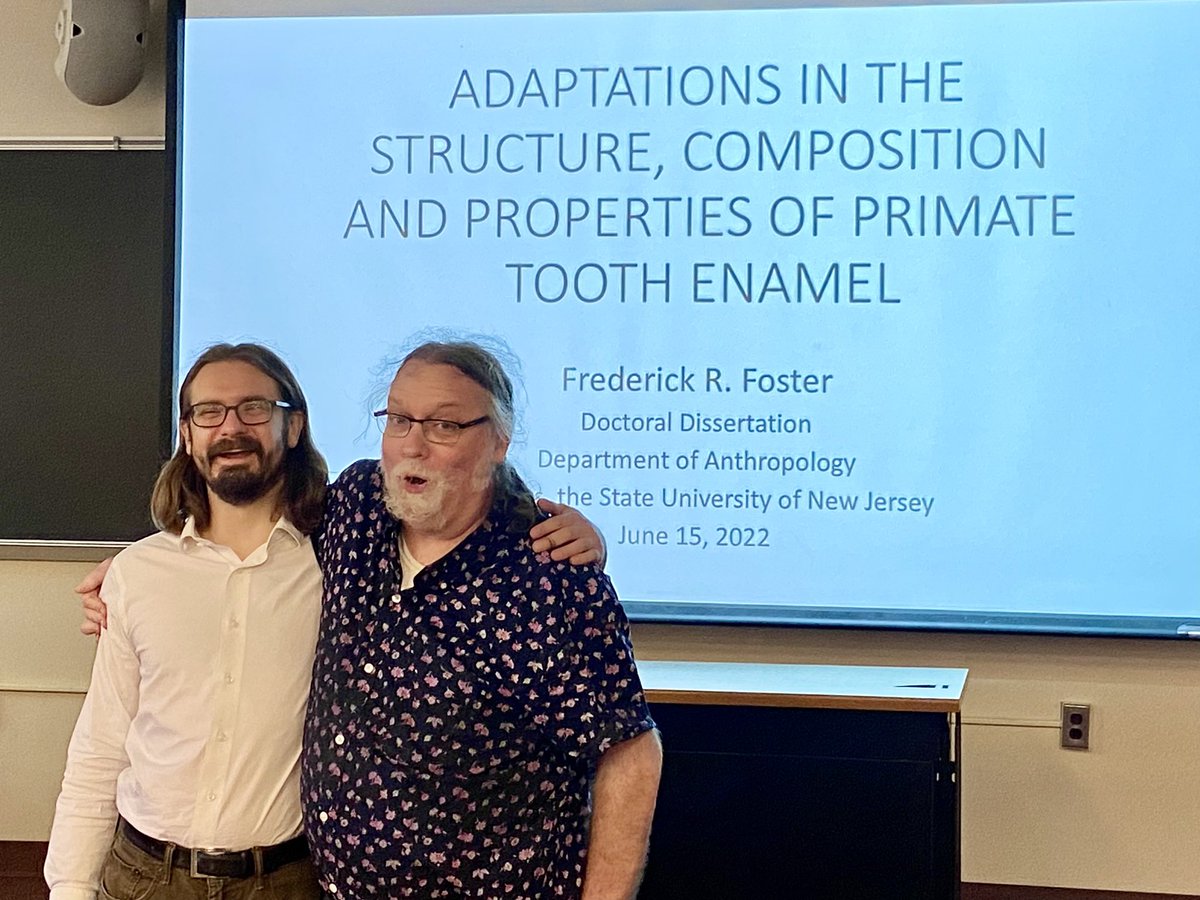 CHES_RU (@ches_rutgers) on Twitter photo It’s Dr. <a href="/fredapithecus/">Fred Foster</a> now! Congratulations!🍾🥳🎓
#CHES member, Fred Foster had way too-th 🦷 much fun defending his dissertation on adaptations in primate tooth enamel. Fred is on the academic job market! It’s Dr. <a href="/fredapithecus/">Fred Foster</a> now! Congratulations!🍾🥳🎓
#CHES member, Fred Foster had way too-th 🦷 much fun defending his dissertation on adaptations in primate tooth enamel. Fred is on the academic job market!