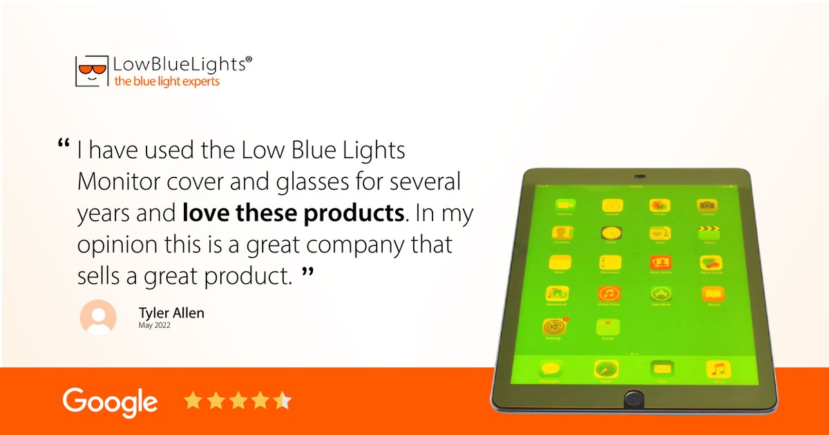 LowBlueLights's tweet photo. We would like to send our customers a heartfelt thank you for taking the time from your busy schedules and reviewing our products. We loving hearing from you!

Try LowBlueLights Today at https://t.co/vXfbkCUd9t

#lowbluelights #Bluelight #bluelightfilter https://t.co/JIyQn0kQ61