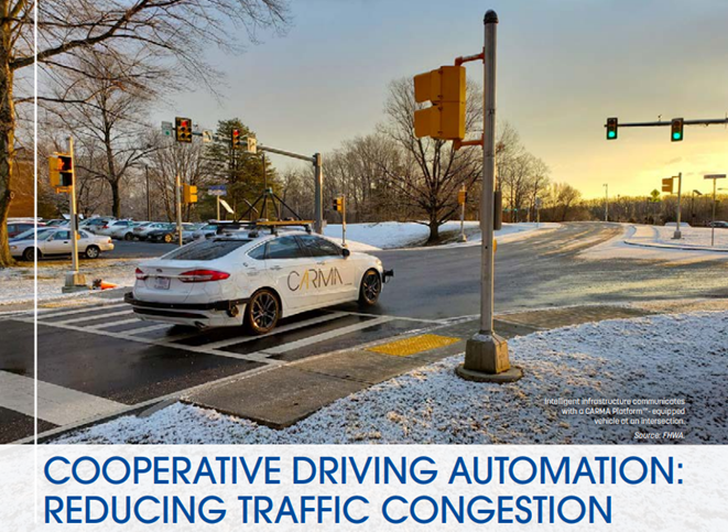 ITS_USDOT's tweet photo. Learn more about how FHWA’s Cooperative Driving Automation (CDA) Program is exploring CDA applications to reduce traffic congestion in the Spring 2022 issue of Public Roads: https://t.co/Gjl2qGIFSt. #ThisisITS #transportation #DrivingAutomation https://t.co/Tki6GFyRpz