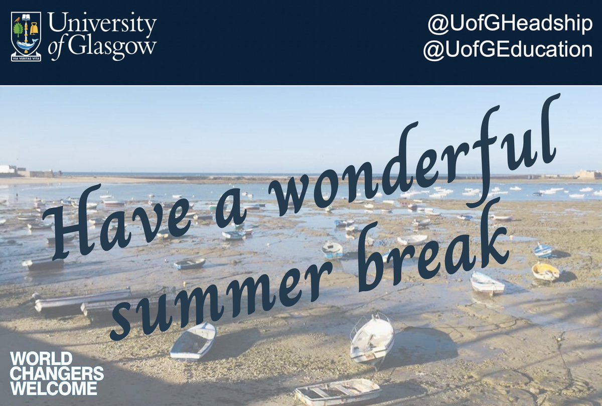 UofGHeadship's tweet photo. As we reach the end of the school year we wish all #I2H7 #IH5 &amp; #EPA21 cohorts a wonderful summer break, &amp; for those completing assignments in July, great success. You have been fantastic 👏 Thanks also to the @UofGEducation team &amp; many others who have supported our programmes ✨ https://t.co/cJzkhvHMTg