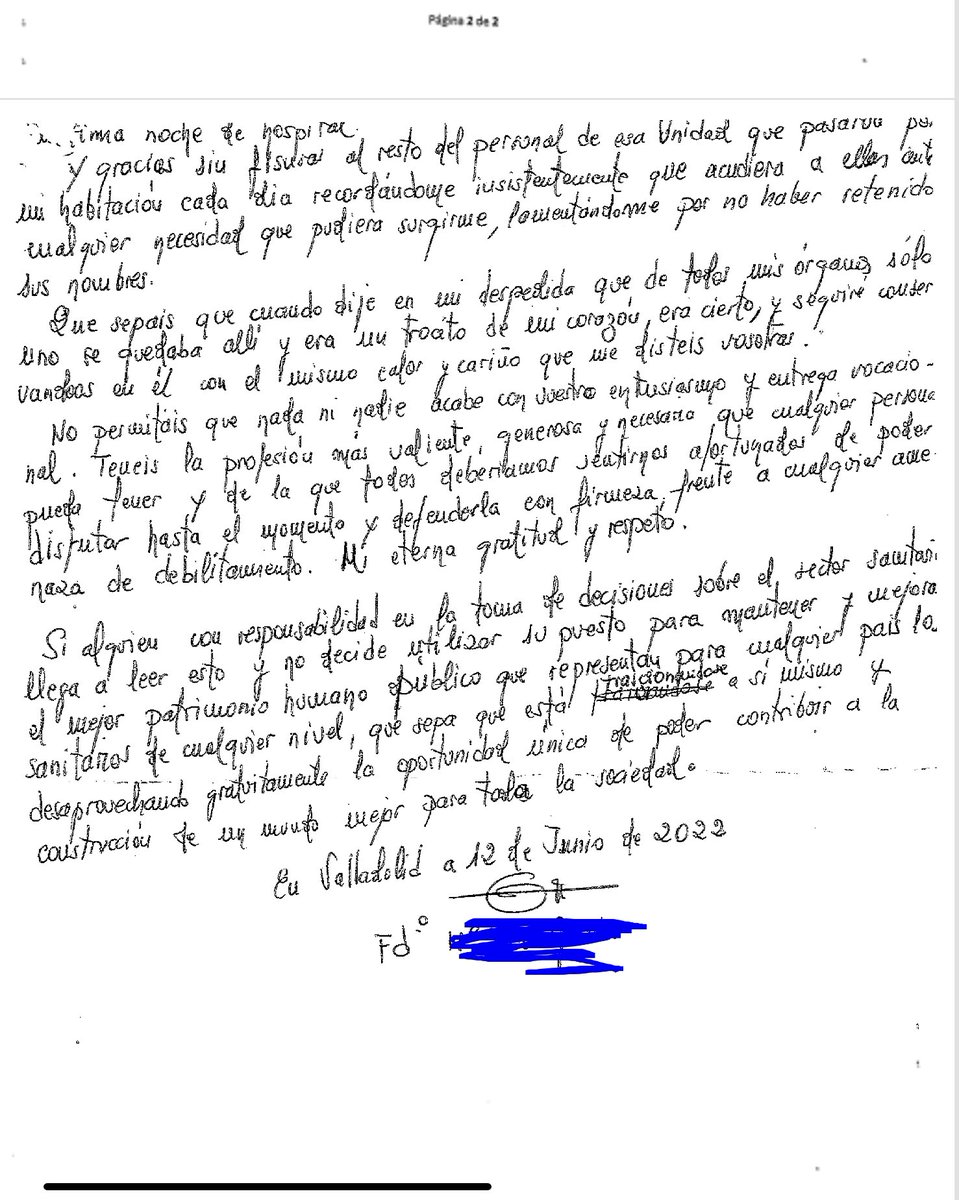 gsanchezantolin's tweet photo. Cuando la #Humanización se lleva en los genes de la profesión. Preciosa carta de reconocimiento a los grandes profesionales de #Hepatología y #Digestivo HURH #FelixGarciaPajares. Cartas así son las que hacen que ser médico o enfermera valga la pena. #SomosHURH, #OrgulloSacyl https://t.co/sOE4lKY20A