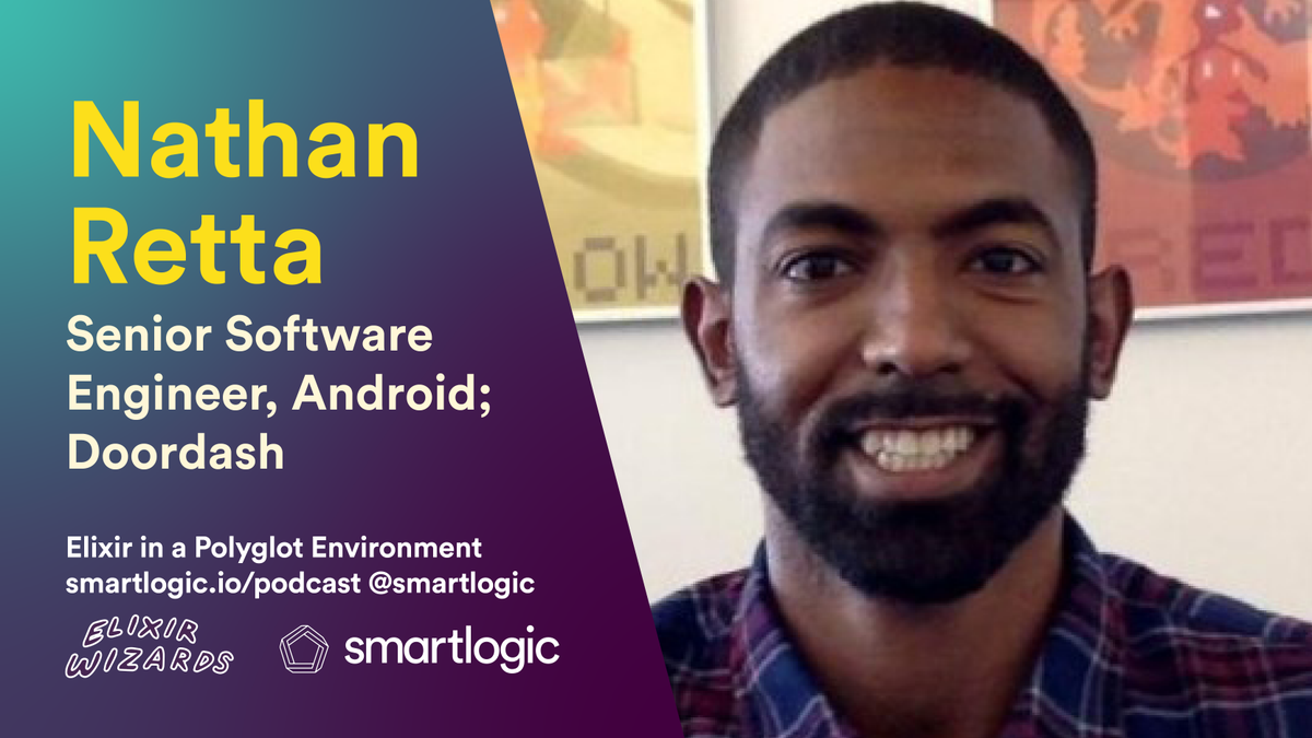 This week on Elixir Wizards we speak with Nathan Retta on Engineering in Android <a href="/DoorDash/">DoorDash</a> smr.tl/3nb1F6M #elixirlang #myelixirstatus