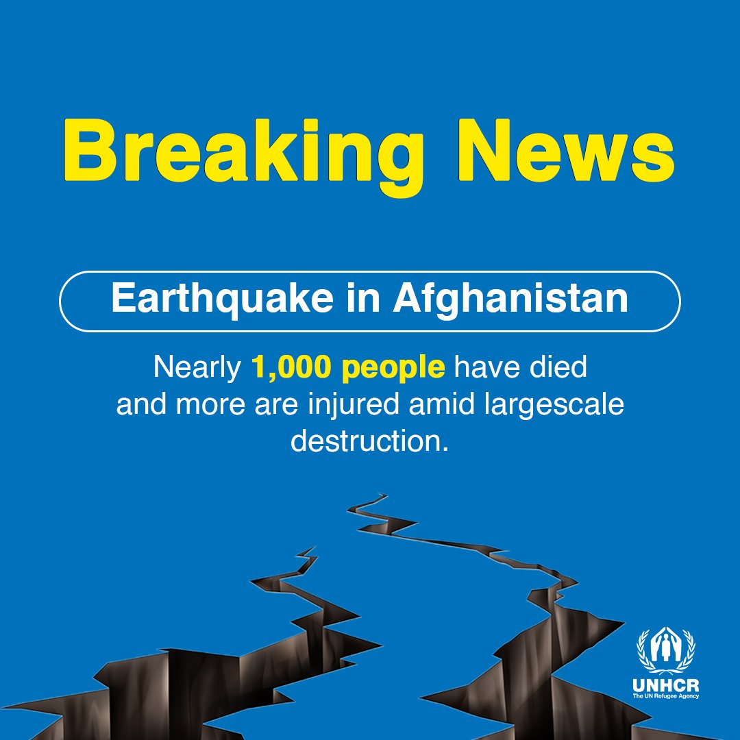 Breaking News Gempa berkekuatan 5.9 magnitudo mengguncang Afghanistan pada 22 Juni pukul 01.30 dini hari waktu setempat. Hampir 1000 orang dilaporkan meninggal dan banyak korban yang terluka (data akan terus bertambah karena assessment masih berlangsung).