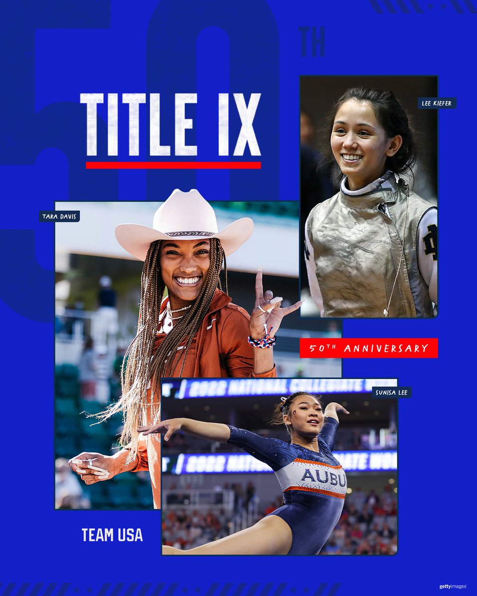 We are Team USA today because of the Title IX legislation that passed 50 years ago. #TitleIX50