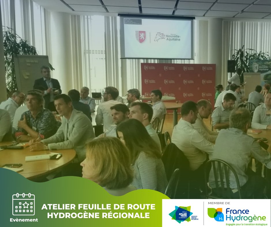 2 grandes nouvelles pour aujourd'hui : nous sommes présents aujourd'hui à l’atelier de co-construction dans la cadre du déploiement opérationnel de la feuille de route #Hydrogène régionale ET nous sommes depuis peu, membres de <a href="/FranceHydrogene/">France Hydrogène</a>🙌
<a href="/ADI_N_A/">ADI Nouvelle-Aquitaine</a> <a href="/EnergiesNA/">@Energies-NA</a>