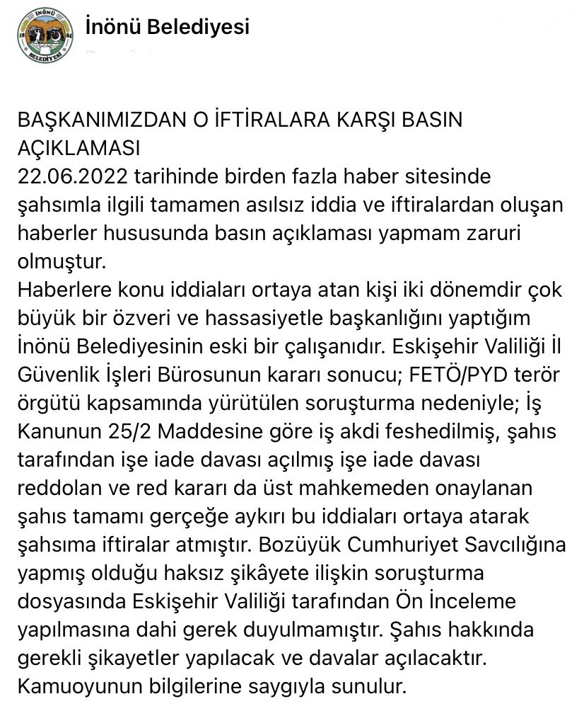 KAMUOYUNA SAYGIYLA DUYURULUR