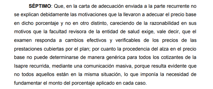 jijarav's tweet photo. Ayer la Corte de Santiago acogió el primer recurso de protección del año por alza de precio base de plan de isapre. La causa es la rol 9168-2022 y este creo que es el considerando clave. https://t.co/HjRQXpYP1X