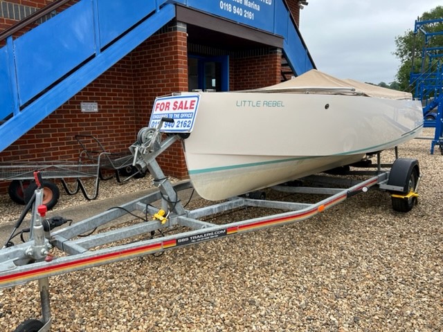 English Harbour 16 launch for sale. 
 Custom fit trailer. £ 23,495.00. #Englishharbourlaunchforsale #usedboatsforsalewargrave #usedboatsforsaleberkshire
