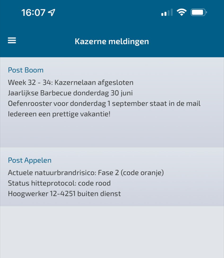 Altijd op de hoogte van wat er speelt op uw post. Dit kan met de nieuwe PreCom app functie Kazerne meldingen.