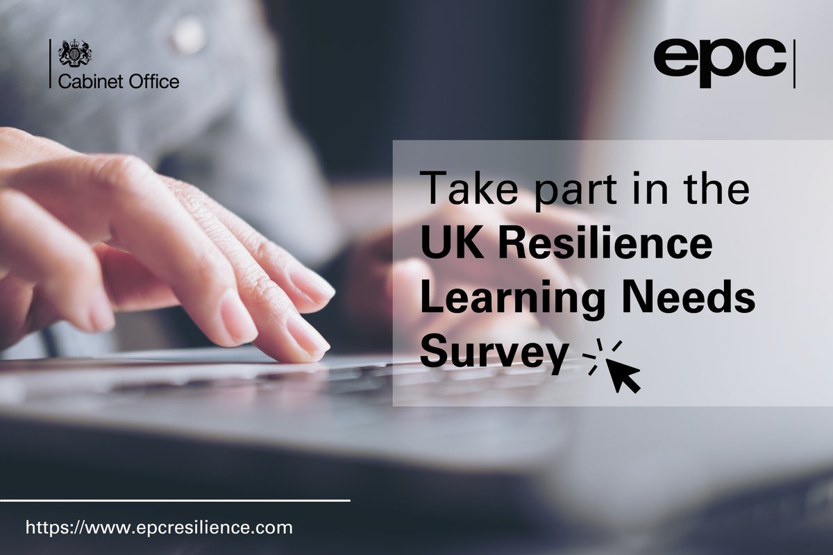 ♦️ The UK Resilience Learning Needs Survey ♦️
The Cabinet Office Emergency Planning College invites you to participate in this short survey and would very much welcome 12-15 minutes of your time: surveymonkey.co.uk/r/J3J3ZVH

#insights #resilience #emergencyplanning #crisismanagement