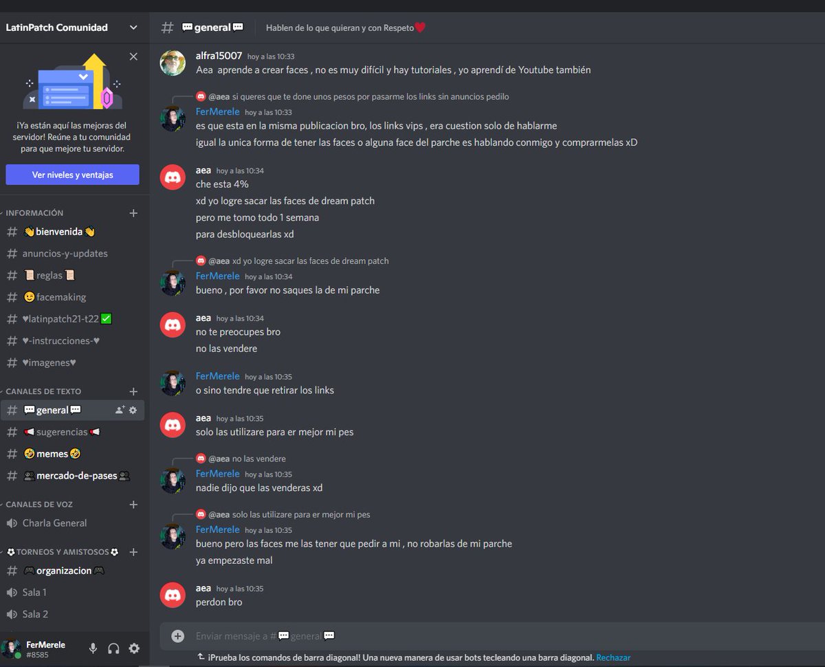 LatinPatch's tweet photo. Solo vengo a Reportar este Usuario aea#3344 que vino a mi Comunindad de Latin Patch ,basicamente a robar contenido , hasta me ofrecio contenido de @PESDreamPatch  y otros parches ,que asco este tipo de gente en la comunidad, si lo pueden reportar, mejor
muchas gracias ♥ https://t.co/aiACnu1O2m