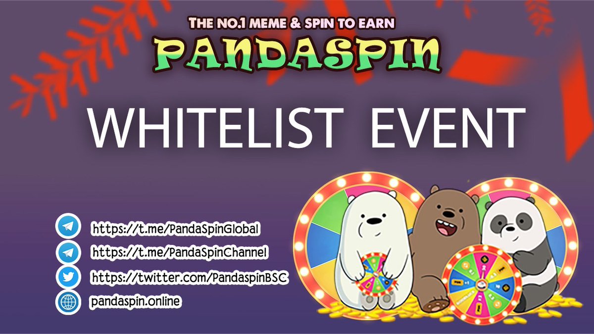 PandaspinBSC's tweet image. 👉 Join our whitelist now: gleam.io/kZMA8/panda-sp…

⏰ Time: 2PM UTC June 23 - 5AM UTC June 26

🎉 50 Whitelist for random winners

📝 Contract: 0xE7649B5f33b9C292C02D6132123ea4B05D4073eD

📌 Link presale: pinksale.finance/launchpad/0x29…