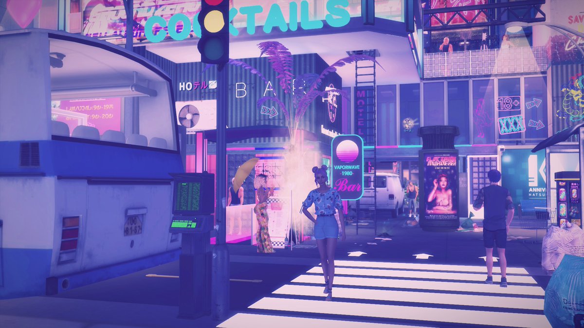 trashsimulation's tweet image. THREAD: CyberPunk Town ft End of the Line under ground Club - EA Name - TRASHCANTASH - 1/5 #sims4 #ShowUsYourBuilds #cyberpunk #Sims4Cc #TS4