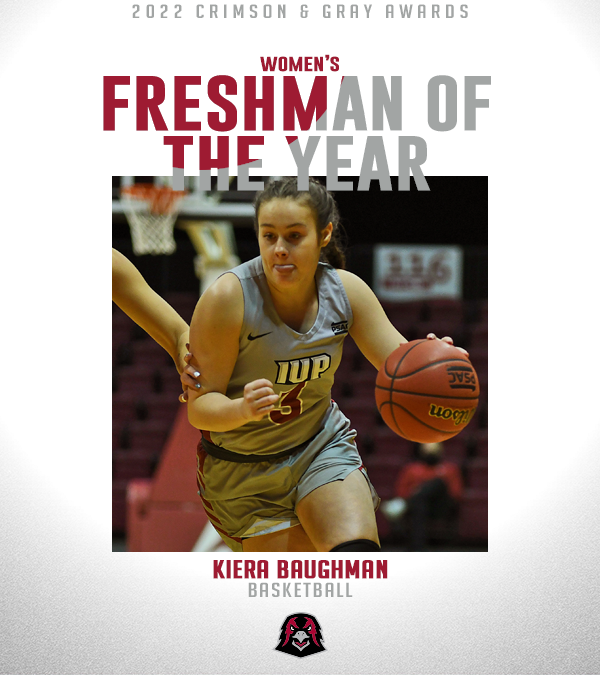 IUPCrimsonHawk's tweet photo. 𝟐𝟎𝟐𝟏-𝟐𝟐 𝐂𝐫𝐢𝐦𝐬𝐨𝐧 &amp; 𝐆𝐫𝐚𝐲 𝐀𝐰𝐚𝐫𝐝𝐬

Freshman of the Year

W: Kiera Baughman, @IUP_WBB 
M: Jimmy Tooley, @IUPBaseball 

#TalonsUp https://t.co/7u2mpPyeP4