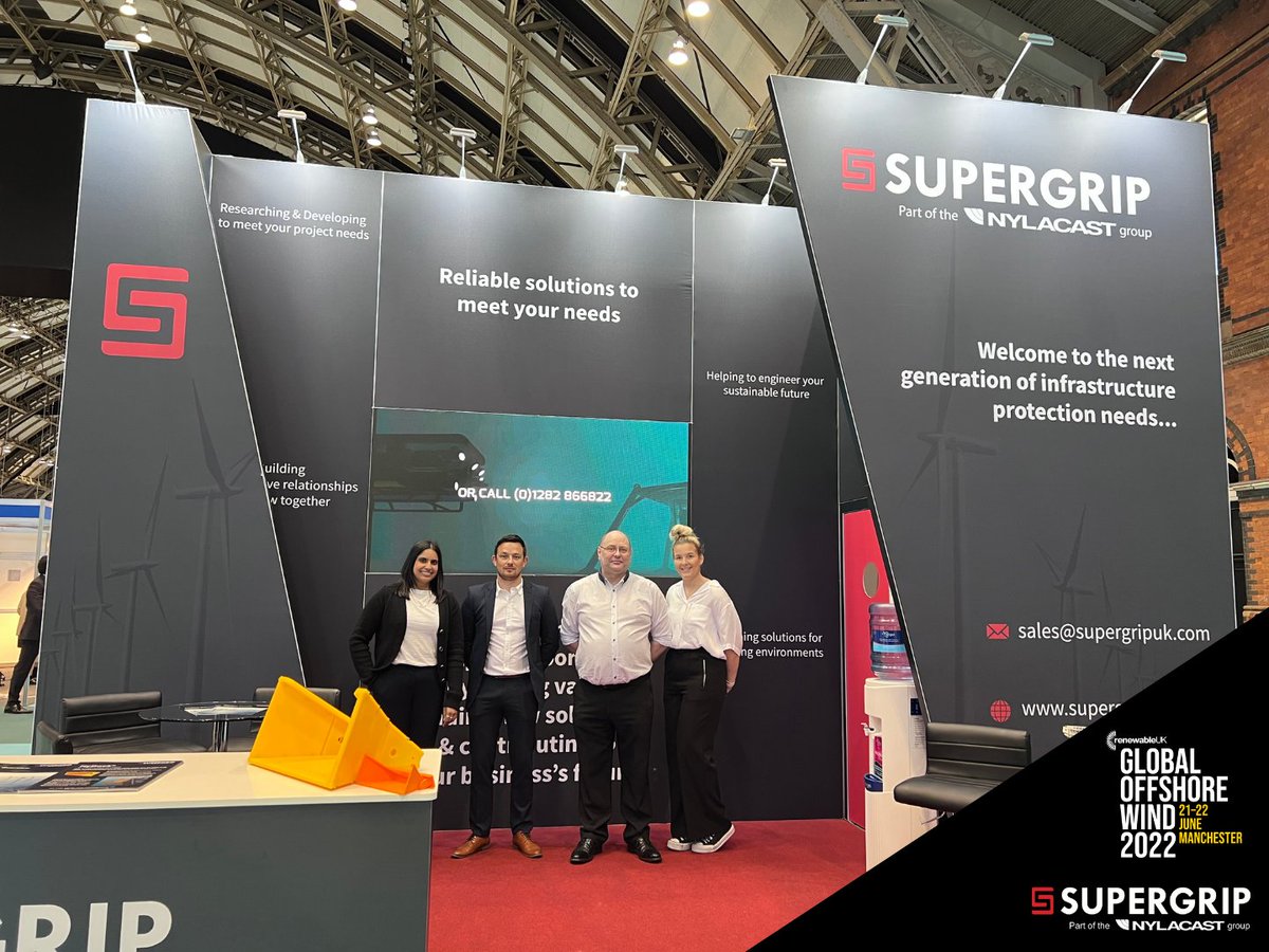 Thank You to #RUKGOW22 &amp; RenewableUK for a great exhibition. 
Supergrip would love to continue the conversations with you and discuss all things offshore and wind. Drop an email at sales@supergipuk.com
#gow22 #rukgow22supergrip #networking #wind #renewables #exhibition #energy