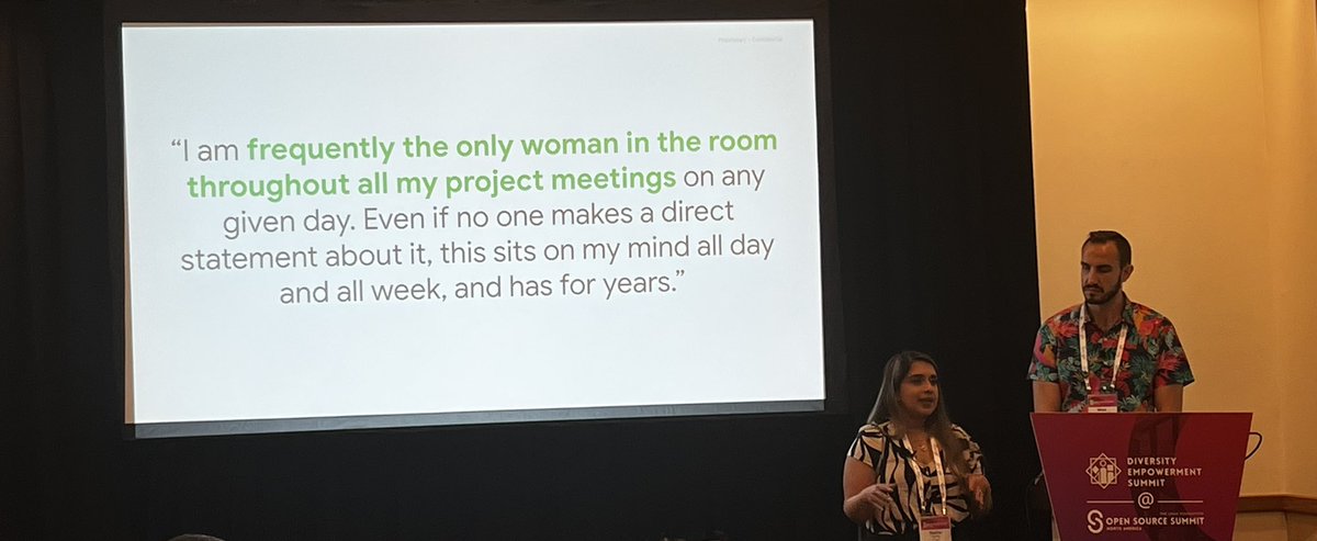 Currently attending a talk about DEI &amp; Intersectionality by Google at #OSSummit