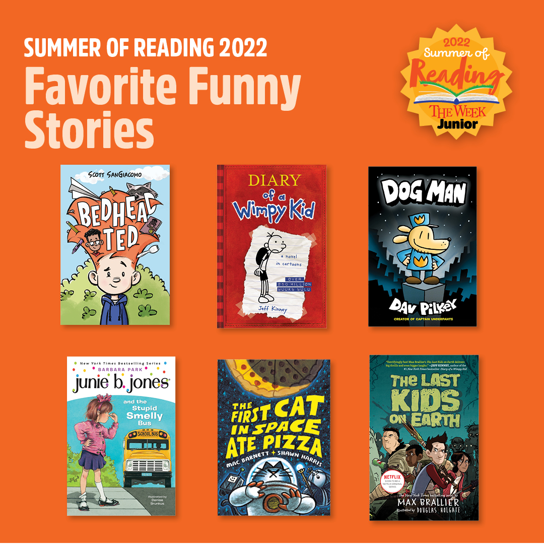 Check out six funny books recommended by kids for kids! 📚☀️😂For all 50 books picks, and to have your child enter our Summer of Reading Challenge, head here: theweekjunior.com/summerofreading @ScottSG @wimpykid @macbarnett @5hawnHarri5 @lastkidsonearth @DouglasHolgate