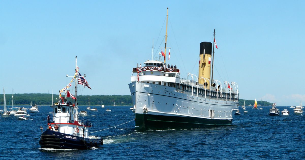 FriendsoftheKee's tweet photo. Today marks the 10th Anniversary of The Return of S.S. Keewatin to Port McNicoll. We recognize the roles RJ and Diane Peterson and their team played in saving her from the scrapper and caring for her for 45 years, and Gil Blutrich and Eric Conroy played in bringing her home. https://t.co/UNwQ7IACvF