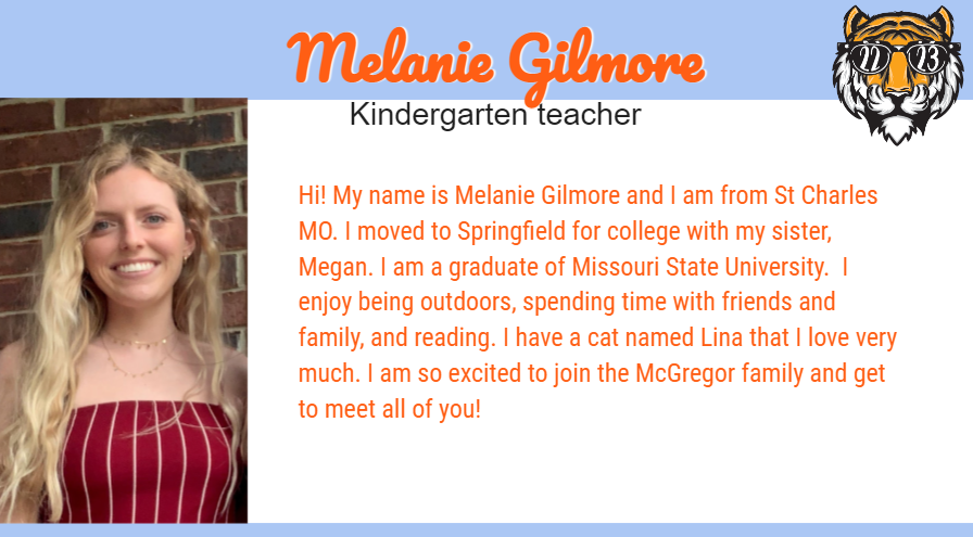 Welcome to Melanie Gilmore!