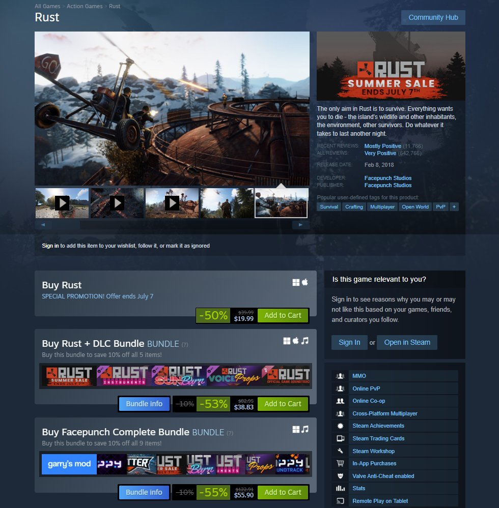 ErrnieGerrn's tweet image. HEY NERDS RUST IS 50% OFF TILL JULY 7

TELL YOUR DADS 🤓