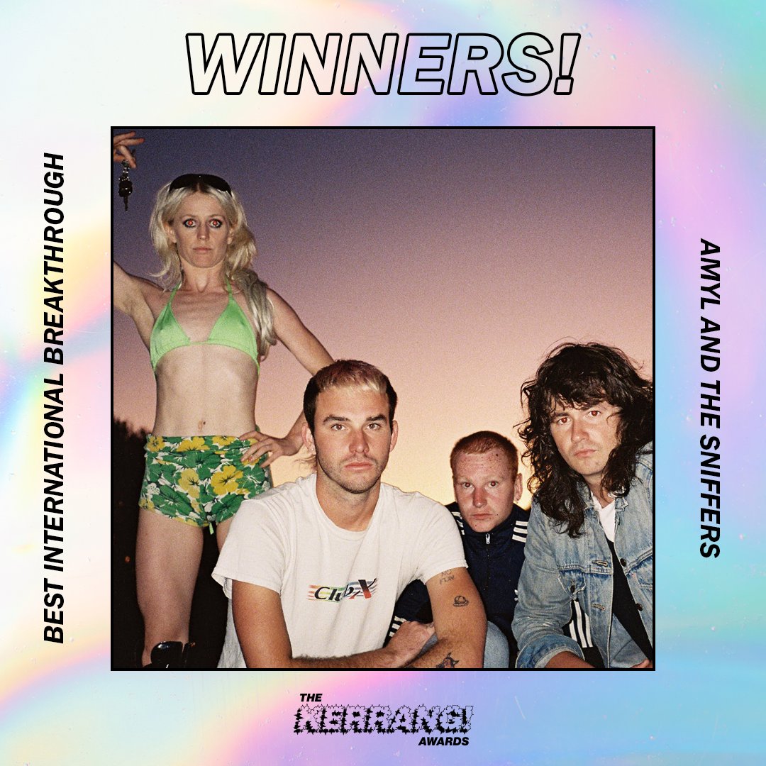 It’s Best International Breakthrough presented by Blinding Talent time… and the awesome Amyl And The Sniffers have won! ✨