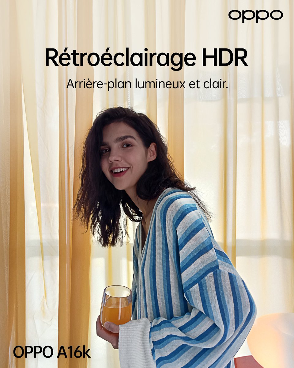 OPPOMorocco's tweet photo. #OPPOA16K est doté d’une IA qui ajuste automatiquement la luminosité pour un rendu magnifique 🤳
Disponible à 1399 Dhs uniquement ici 👉🏻 https://t.co/VusZGApxhO
#SelfieHDR #CameraHD #Selfie https://t.co/6Zv0BR1kxA