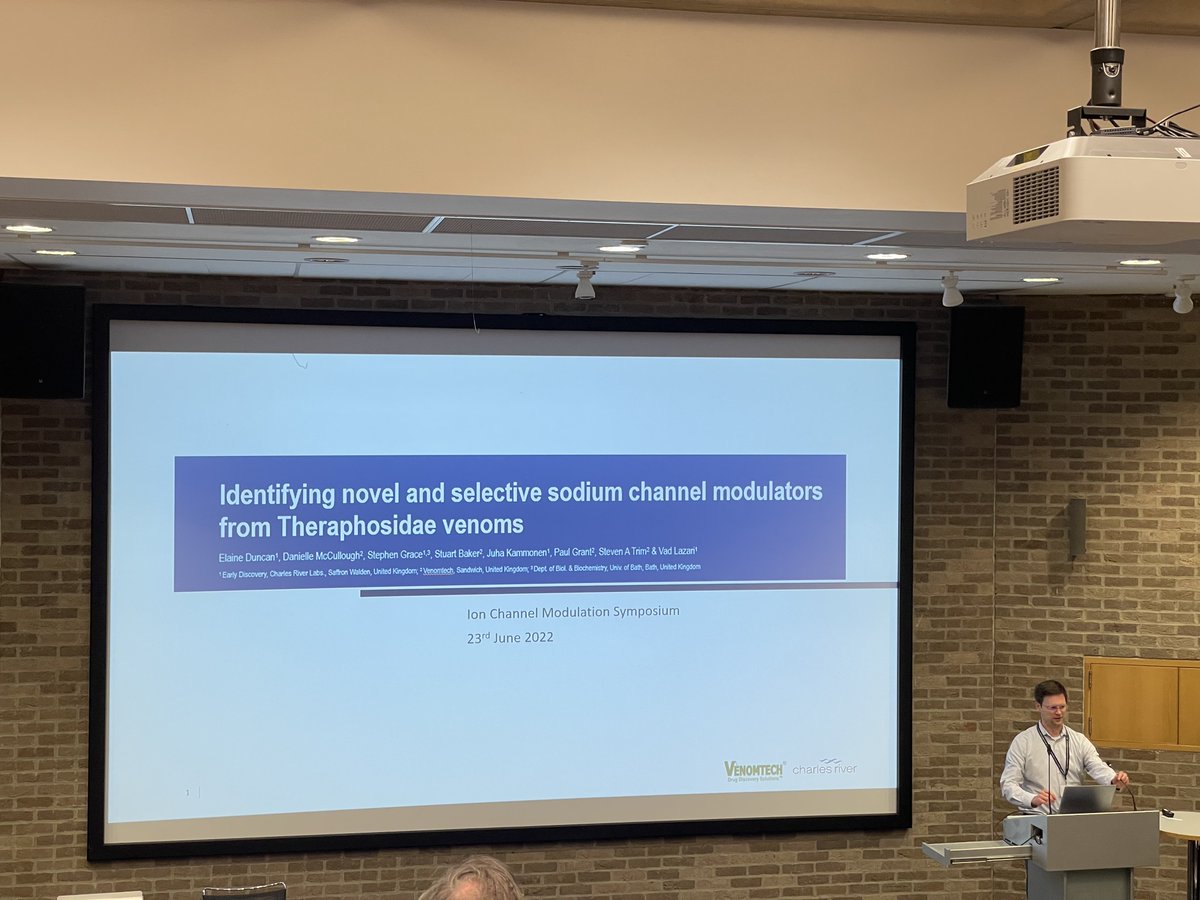 sophionbio's tweet photo. &amp; lastly, but not leastly Juha Kammonen (Charles River) concludes Ion Channel Modulation Symposium #ICMS talking on a #Nav #ionchannel screen w/ a @VenomResearch  #venom library #ephys #electrophysiology #ICMS22 https://t.co/8wuNiarR1a
