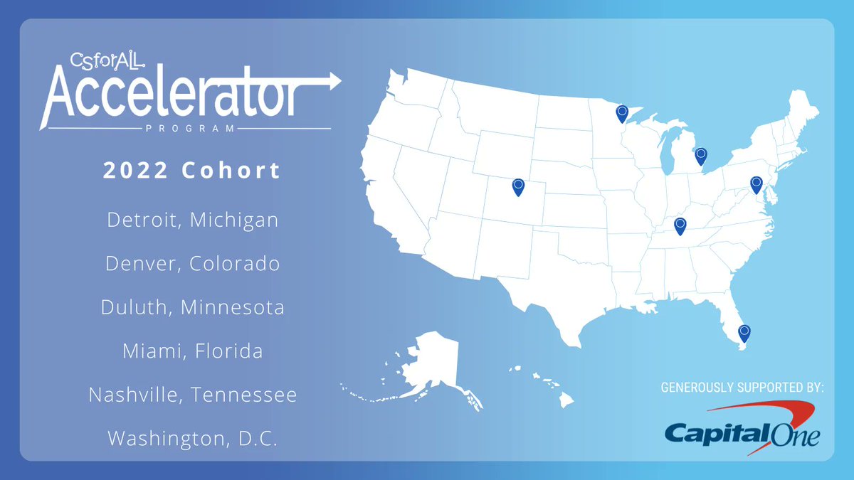#CSforALL is thrilled to announce our new Accelerator Program! #CSforALLAccelerator is an initiative focused on accelerating communities in their progress towards fundamental standards-aligned #CSEd. 

Read more about the program at csforall.medium.com/new-community-….
