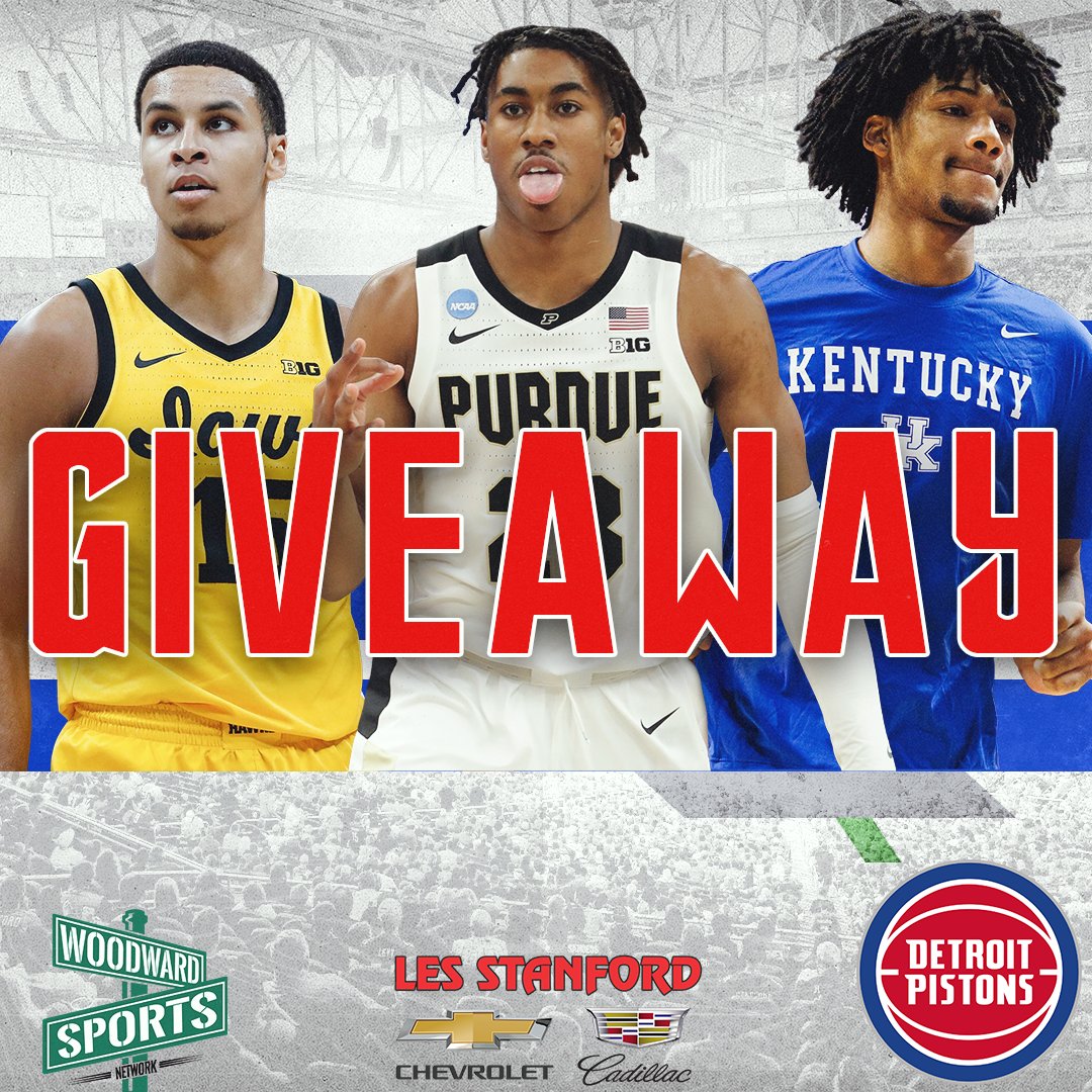 woodwardsports's tweet image. 🚨Draft Day Giveaway🚨 

In honor of the NBA Draft tonight we are giving away a jersey of whoever is selected by the #Pistons first. The prize will go to ONE lucky winner! To enter: 

- Like this Tweet
- Retweet this Tweet
- Follow @WoodwardSports 

Winner will be selected Sunday