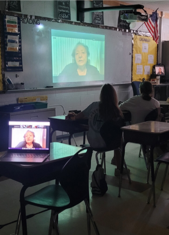 3VTechnology's tweet photo. @3vcsd students harnessing the power of @Zoom and @Google Chromebooks to connect with Holocaust Survivor Ruth Minsky Sender!

#3VTech
#3VEdTechCoaches https://t.co/3u9wuLSqTN