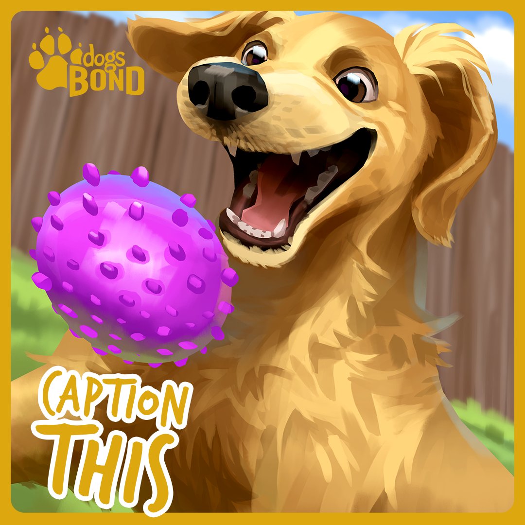 DogsBONDgame's tweet photo. This is one of my favorite #illustrations of the whole #boardgame. It highlights how #happy a #rescuedog gets when they see something as simple as a #bouncingrubberball. Does anyone out there have a good story like this? I'd love to know what you'd #captionthis for #DogsBONDGame https://t.co/D4mo3Rm8Hq