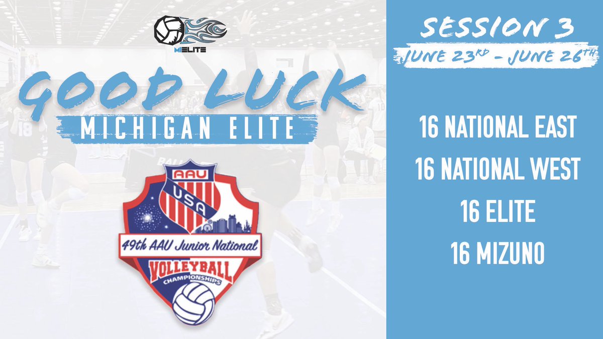 Good luck to our MIElite teams playing in session 3 of AAU Nationals! 🏆👀