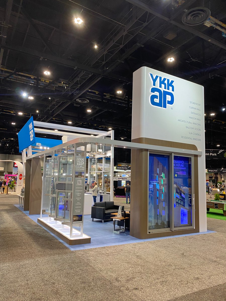 YKKAPAmerica's tweet photo. #AIA22Con is officially open! Come see us at booth 1907 to learn about our high-performing facade solutions! #noframenoglory https://t.co/zL4xBu6Fbz