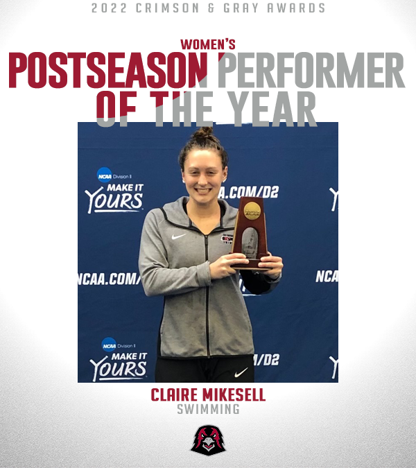 IUPCrimsonHawk's tweet photo. 𝟐𝟎𝟐𝟏-𝟐𝟐 𝐂𝐫𝐢𝐦𝐬𝐨𝐧 &amp; 𝐆𝐫𝐚𝐲 𝐀𝐰𝐚𝐫𝐝𝐬

Postseason Performer of the Year

W: Claire Mikesell, @IUPSwimDive 
M: Dave Morris, @IUP_MBB 

#TalonsUp https://t.co/6vxrKrgAlO