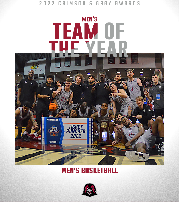 IUPCrimsonHawk's tweet photo. 𝟐𝟎𝟐𝟏-𝟐𝟐 𝐂𝐫𝐢𝐦𝐬𝐨𝐧 &amp; 𝐆𝐫𝐚𝐲 𝐀𝐰𝐚𝐫𝐝𝐬

Team of the Year

W: @IUPtennis 
M: @IUP_MBB 

#TalonsUp https://t.co/oyd8unRZqK