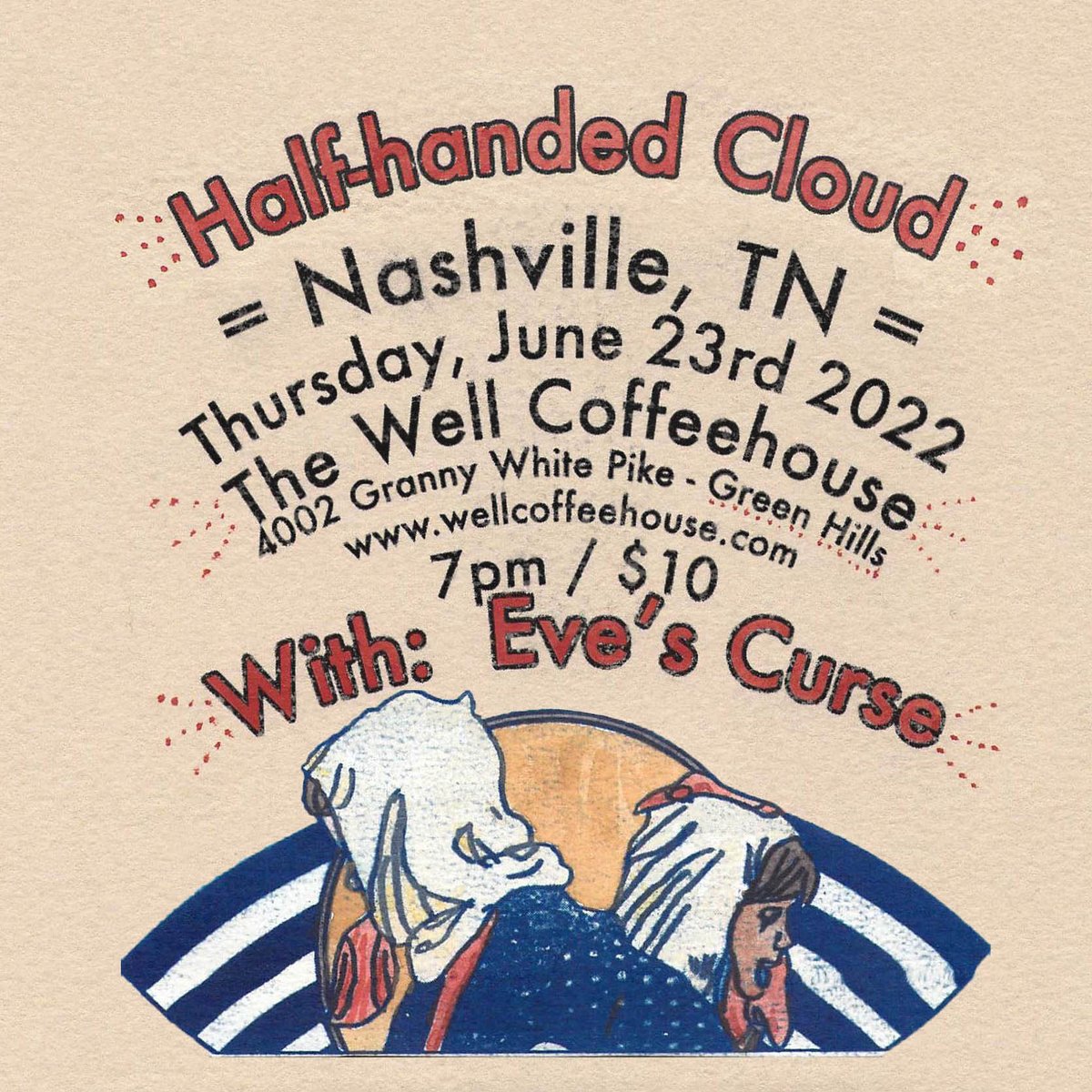 Steve Taylor (@theperfectfoil) on Twitter photo My friend Half-handed Cloud has been making music for 20 years on Sufjan's <a href="/asthmatickitty/">Asthmatic Kitty Records</a> label and is bringing his one-of-a-kind show to Nashville tonight! Join me at 7pm at The Well! My friend Half-handed Cloud has been making music for 20 years on Sufjan's <a href="/asthmatickitty/">Asthmatic Kitty Records</a> label and is bringing his one-of-a-kind show to Nashville tonight! Join me at 7pm at The Well!