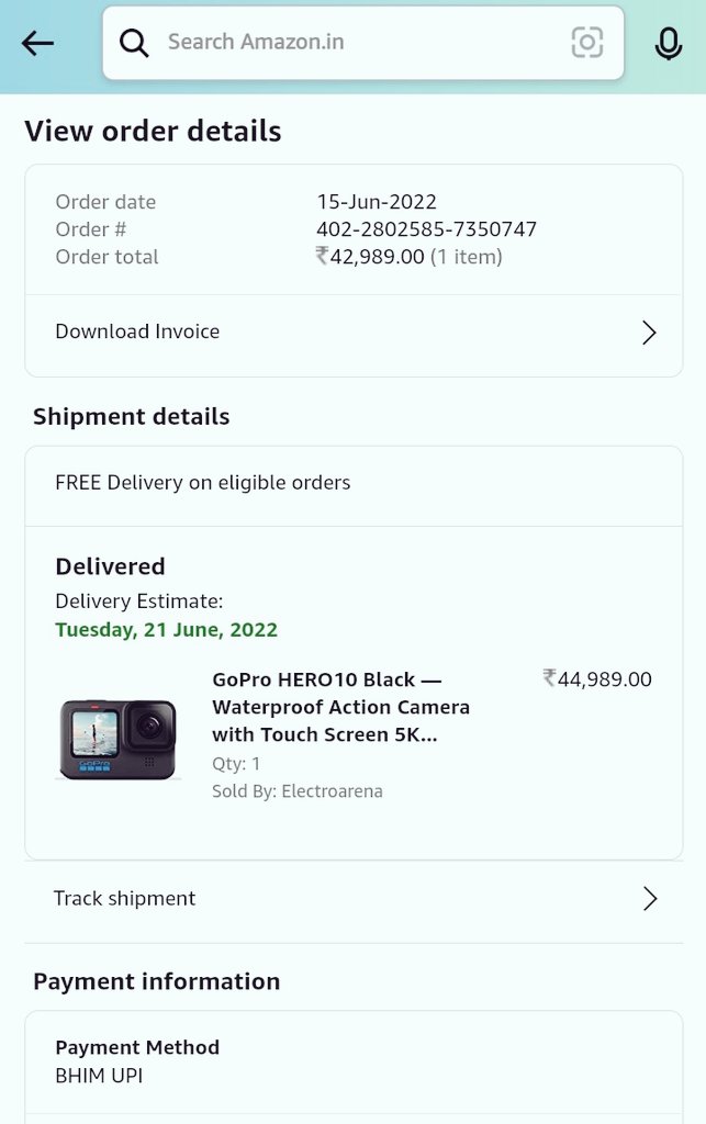 md_seraj_143's tweet photo. @amazonIN Sir i bought go pro 10 camera was missing from the box customer care after investigation said that we have delivered.
Sir i am in tension since 3 days help me get me camera🙏🙏🙏🙏😰😰😰 https://t.co/ZKTbwyVdJ7