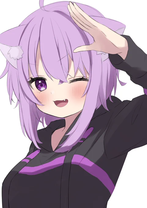 #100日チャレンジ
 #絵かゆ
67日目  猫又おかゆ 