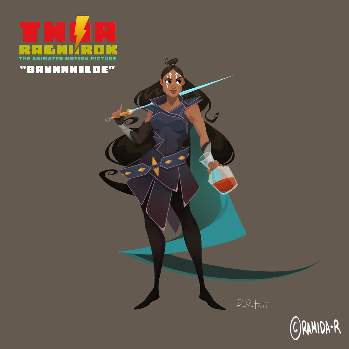 Second of my personal project redesigning characters from 'Thor: Ragnarok' into an animated movie. 

Hulk's favorite Angry Girl: 'Brunnhilde aka. Valkyrie'

This one is personally my favorite of all the ones I've completed. I had so much fun with her design!
