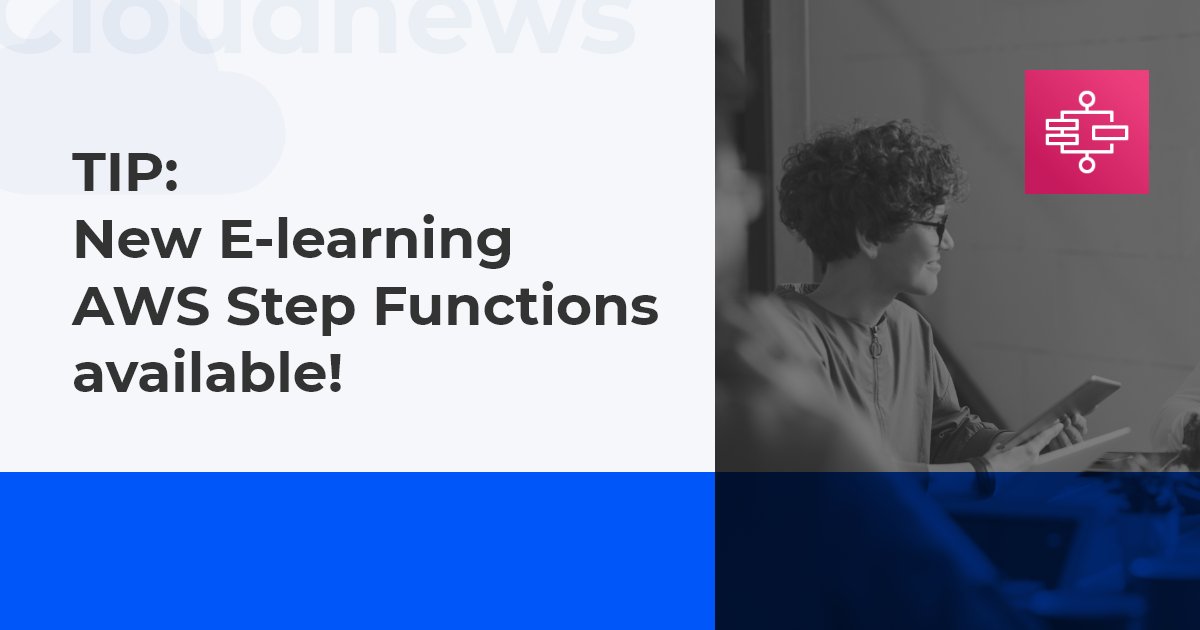 Tip of the day💡

Learn how to use Amazon AWS Step Functions with a new E-learning workshop: hubs.la/Q01fmXmZ0. ⚒️

#amazonwebservices #tipoftheday #DIY