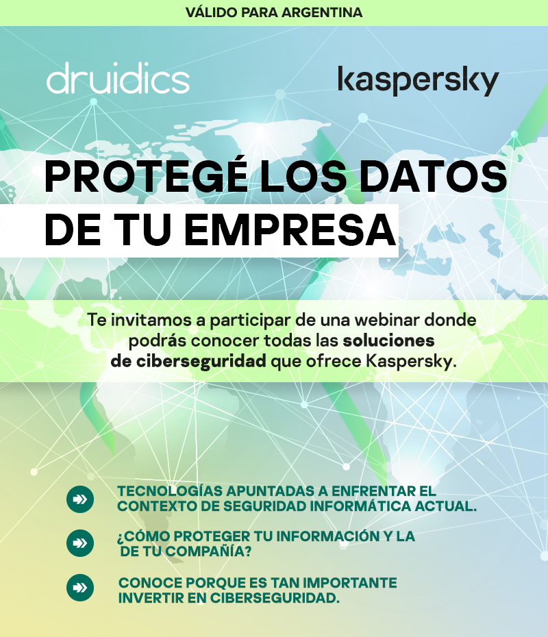Druidics's tweet photo. Te invitamos este 29 de junio junto a #Kaspersky para conocer el contexto y las soluciones de #seguridad para tu empresa. Registrate aquí ->https://t.co/tcjuXJ2pCQ https://t.co/jC2hBuDNXS
