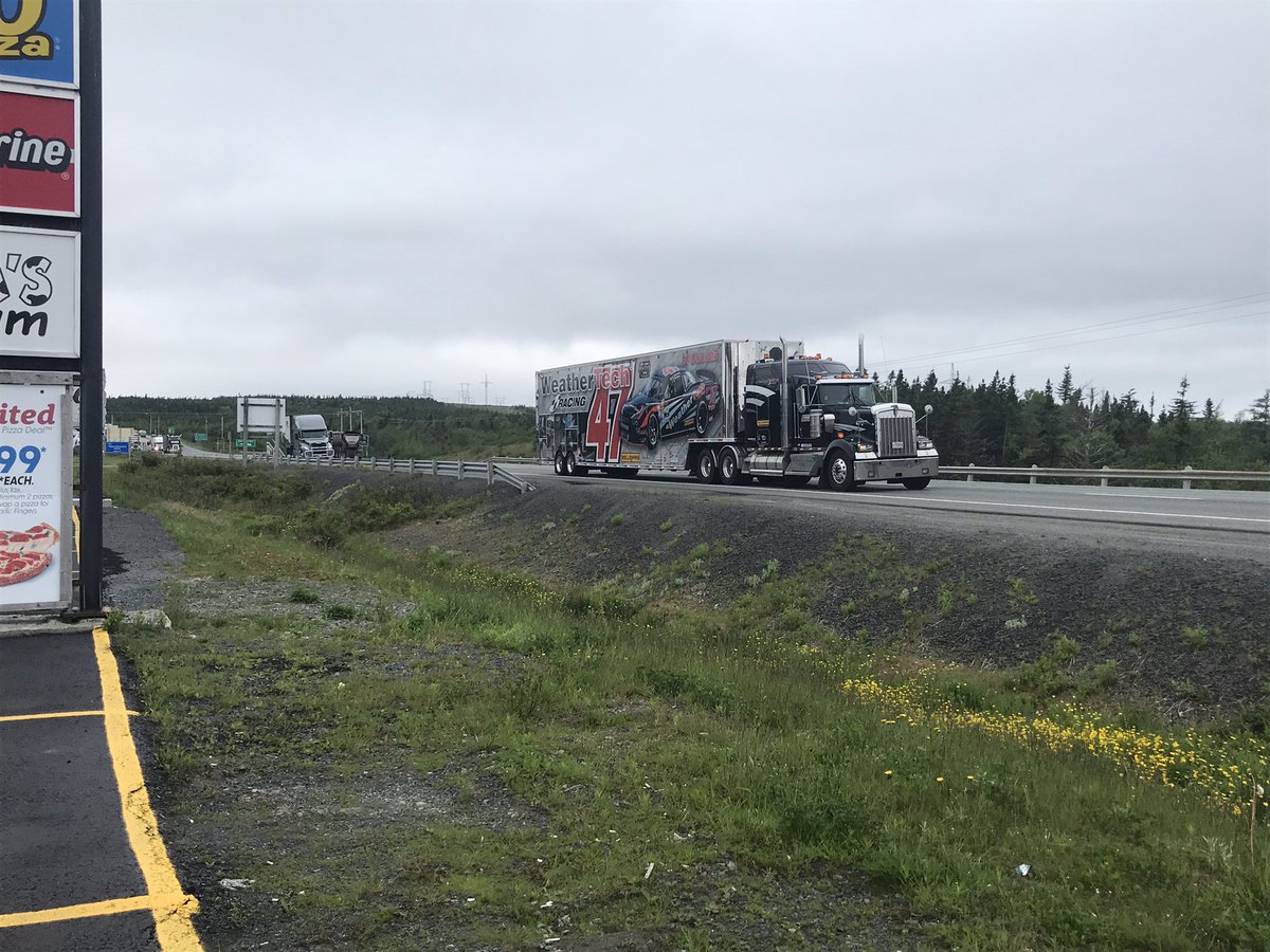 Baymen86's tweet photo. Never thought I would see the day that NASCAR came to the rock! Historic moment for race fans in our beautiful province! Fifth wheel is loaded up and cannot wait to spend all weekend @EastboundPark @NASCARPintys #NASCARontheRock https://t.co/FE2qNN3h02