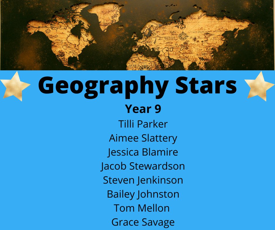 StBenedictsHS's tweet photo. Congratulations to our latest GEOGRAPHY STARS! ⭐️⭐️⭐️

Year 7, 8 &amp; 9 focus this week – Lots of great effort in lessons and some fab exam results coming through too! 👏👏👏 https://t.co/jrrudmTKLH