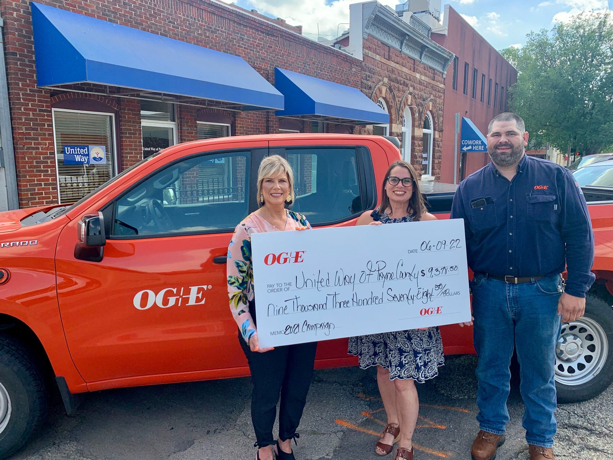 United Way of Payne County on Twitter "OGandE raised 9,378 during