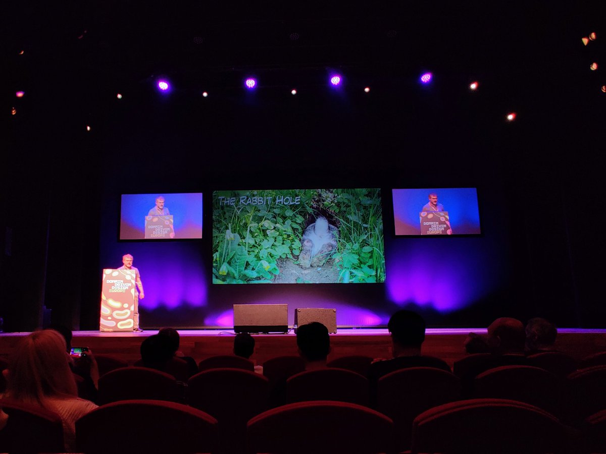 Having a great day with my colleagues at <a href="/ddd_eu/">DDD Europe</a> with <a href="/ziobrando/">Alberto Brandolini</a> on stage. Great insights on product development and #EventStorming. Btw, there are benefits of building both timesheets and doing invoicing, right <a href="/SimplicateNL/">Simplicate</a> 😉?