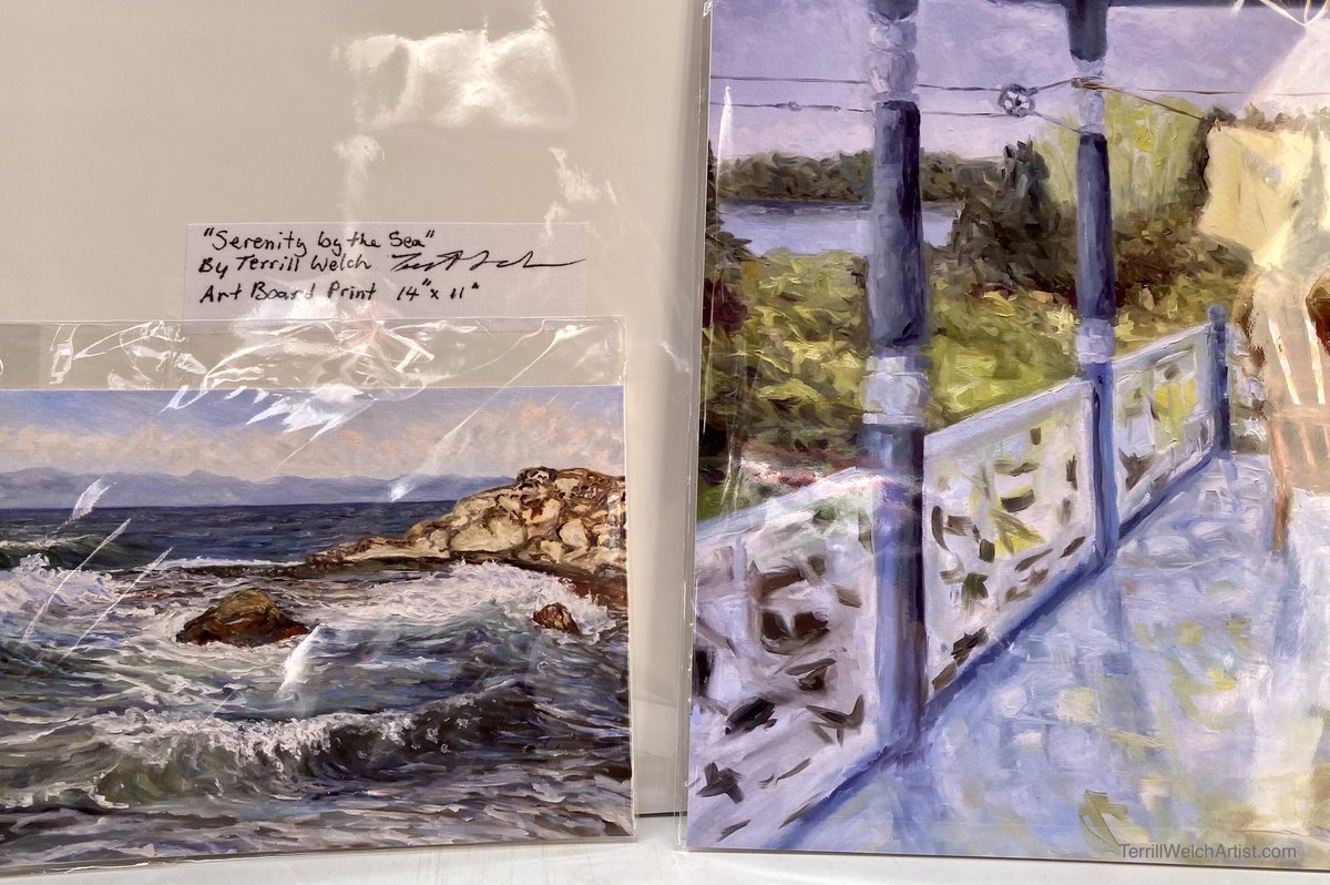 terrillwelch's tweet photo. New arrivals! Just this week, we have added a few decorative art board prints.

ISLAND TIME ART, 492 Dalton Dr., Mayne Island, open 10-5 Wed. through Mon. in blue building just above the ferry terminal. Or order online. 😊

#artprints #smallart #ISLANDTIMEART #leaners #art https://t.co/8KWUIijNVS