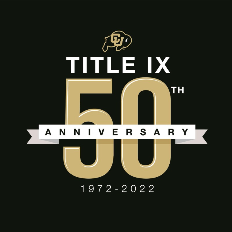 CUBuffs's tweet photo. 𝟓𝟎 𝐘𝐞𝐚𝐫𝐬 𝐨𝐟 𝐓𝐢𝐭𝐥𝐞 𝐈𝐗

On this day 50 years ago, opportunities were unlocked for women in sport &amp; beyond. The Buffs will continue to celebrate this anniversary all year long, commemorating 5 decades of women's sports advancement.

#TitleIX50 | #BuffsTitleIX 🦬