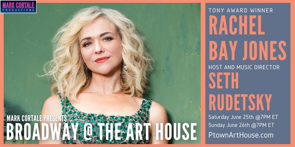 Dear PTown, Today is gonna be a good day and here’s why: Tony Award Winner RACHEL BAY JONES and I are LIVE at the @ptownarthouse this weekend! Get your tickets now at PtownArtHouse.com and comment with your song requests! @rachelbayjones @MarkCortale #DearEvanHansen