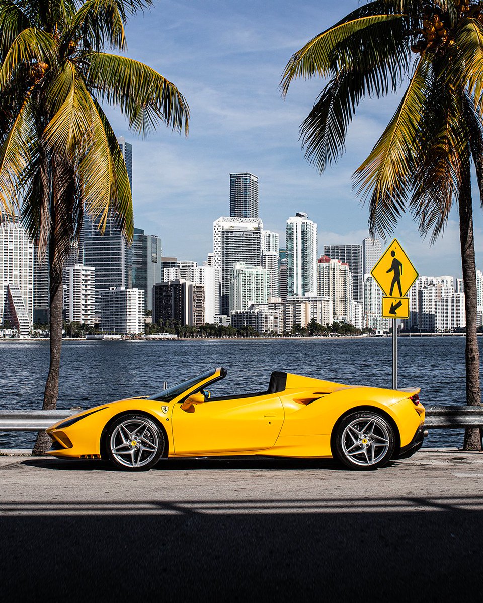 Feeling yellow.   
#FerrariF8Spider #Miami #Ferrari